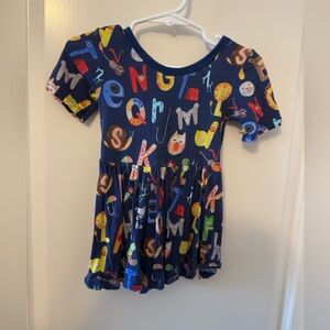 12-18 month little sleepies bodysuit twirl dress